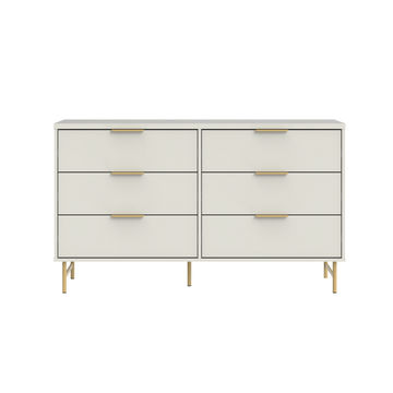 Yves 6 Drawer Dresser -White