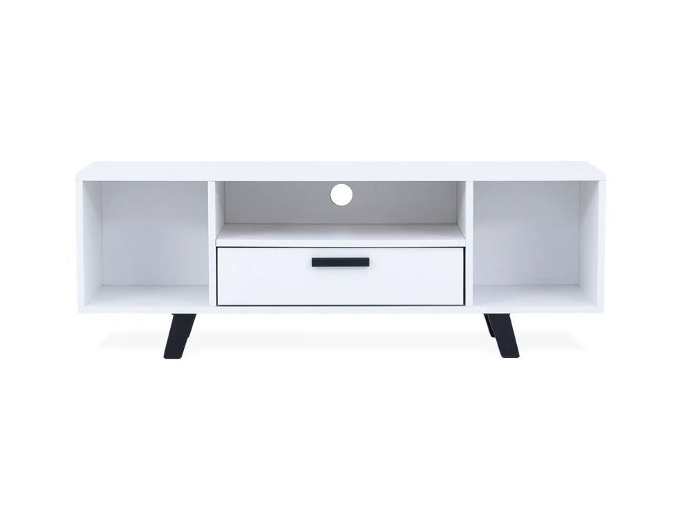 TV Unit 120cm – Compact Media Cabinet with 2-Level Storage for Living Room