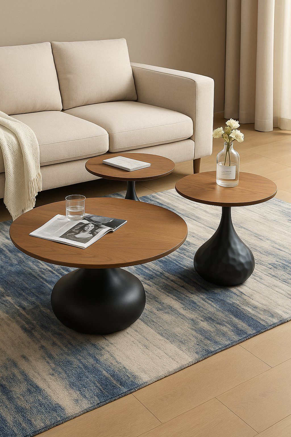 EFURN- Nordic Light Wood Coffee Table