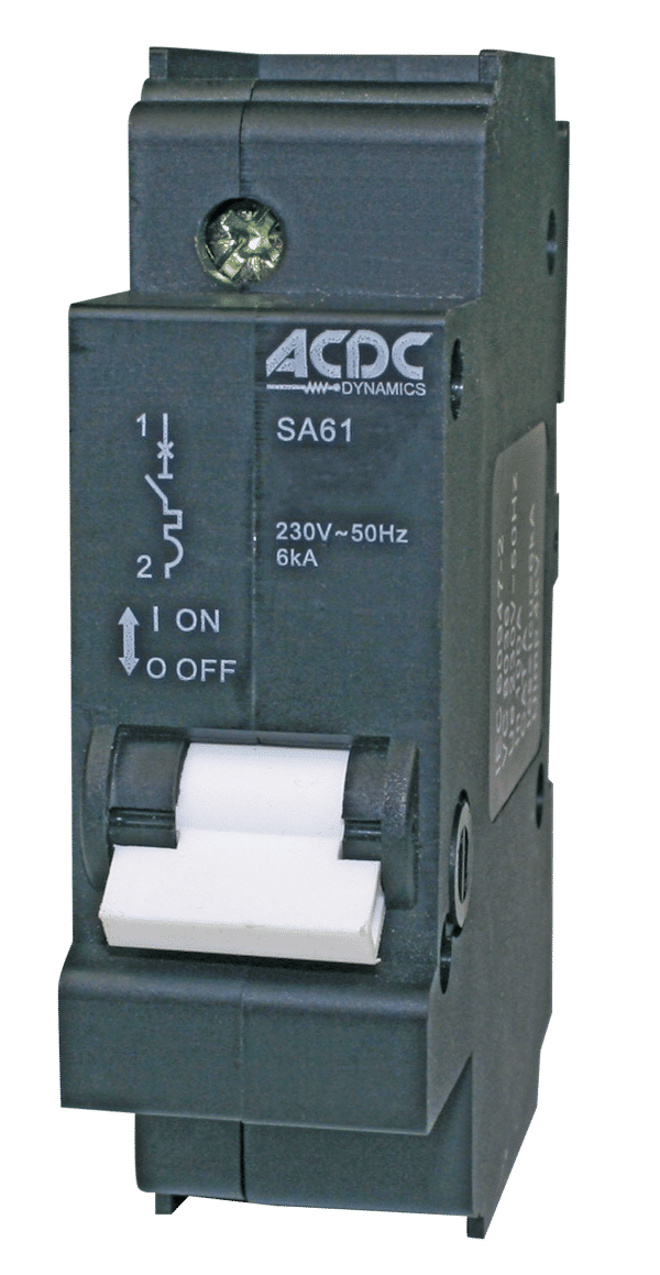 Circuit Breaker 13mm 6KA  1 Pole C-Curve   125A