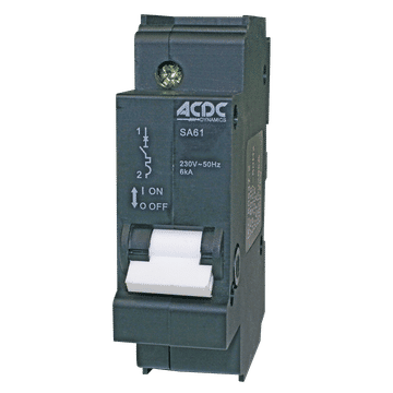 Circuit Breaker 13mm 6KA  1 Pole C-Curve   125A