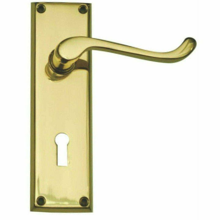 Victorian lever handle on backplate