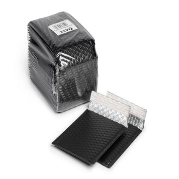 25PC 15*18CM BUBBLE PADDED ENVELOPE MAILER - BLACK