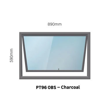 GreenLine Interiors ALUMINIUM WINDOW Black W900 x H600MM