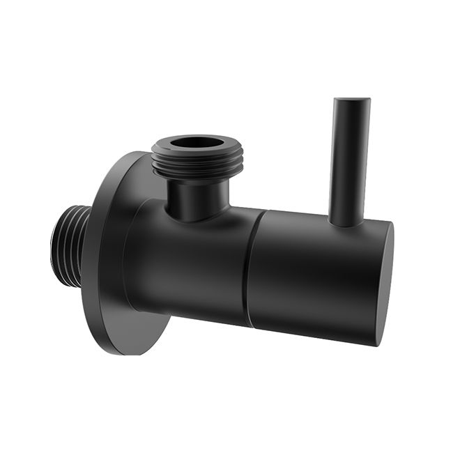 Devario Premio Angle Valve Round Brass HQ -Matte Black