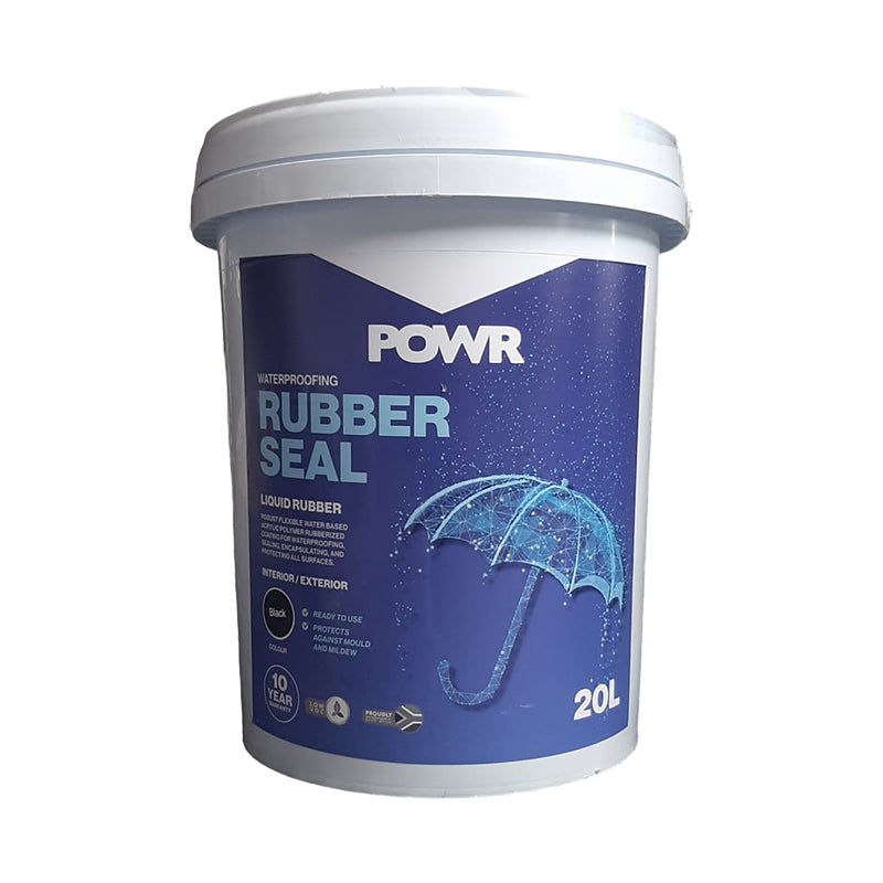 POWR Rubber Seal Waterproof Coating Black 20 Litre