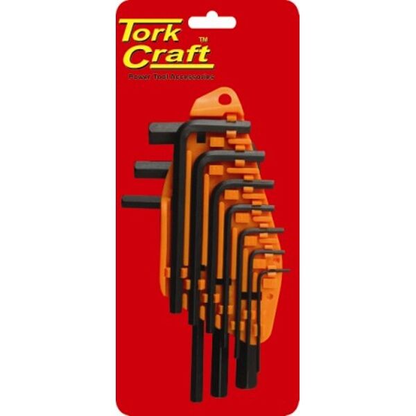10Pc Hex Allen Key Set 1.5-10Mm Carded Cr-V