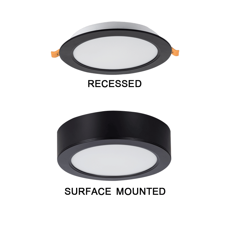 Polycarbonate 2 in one Design Surface Mounted or Recessed Fitting