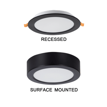 Polycarbonate 2 in one Design Surface Mounted or Recessed Fitting