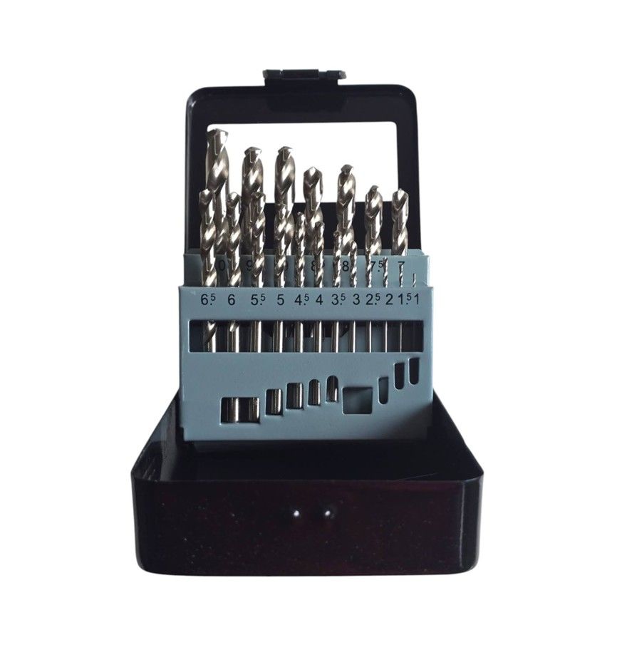 HSS Fully Ground Steel Drill Bit Set - 1.0 - 10mm - 19 Pcs Set