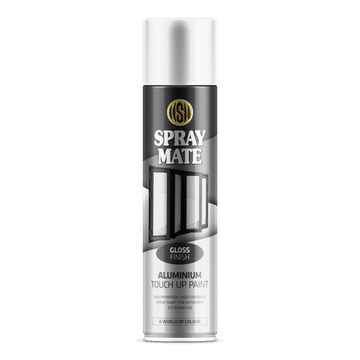 SPRAYMATE ALUMINIUM TOUCH UP WHITE GLOSS SATIN 250ml