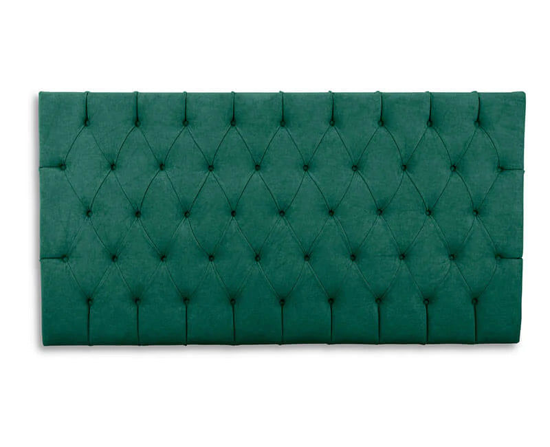 Ella Deep Buttoned Velvet Headboard - Queen