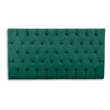 Ella Deep Buttoned Velvet Headboard - Queen