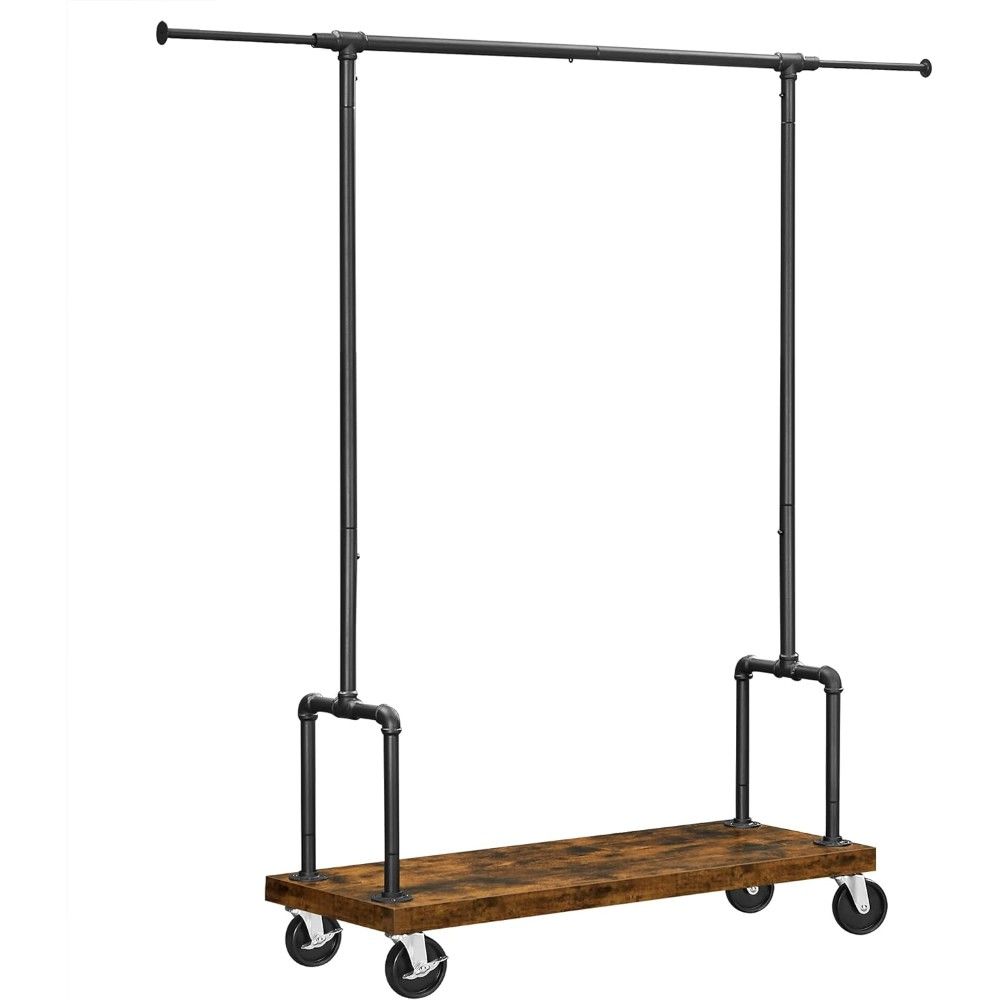 Bragg Amalfi Expandable Clothing Rack on Wheels, Brown