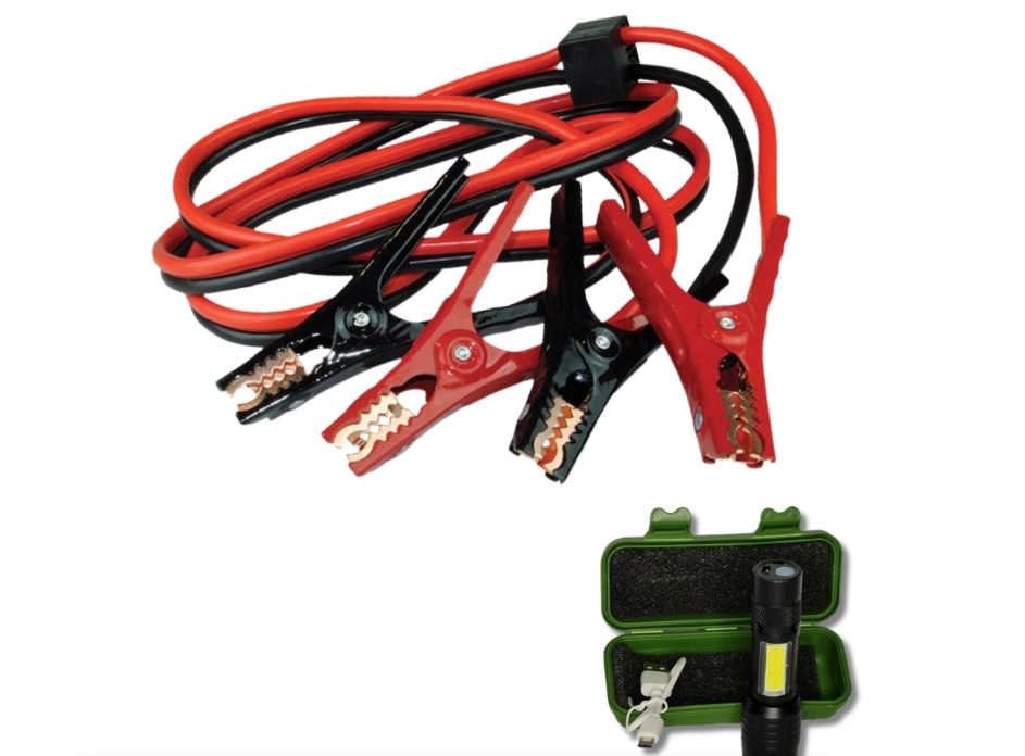 Autogear 600 Amp Booster Jumper Cables with Surge Protection and Torch