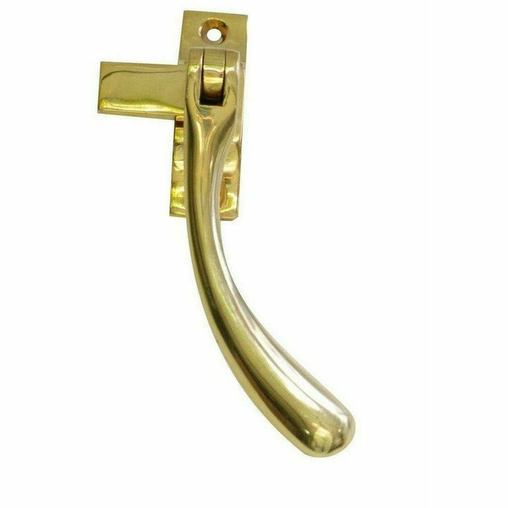 Curved tear drop window handle