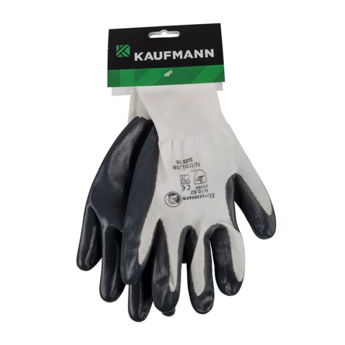 Bulk Pack 5 x Kaufmann Nitrolite Nitrile Palm Coated Glove - Grey