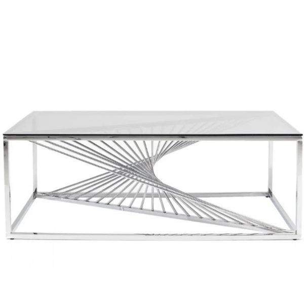 Cavella Coffee Table Clear/Silver