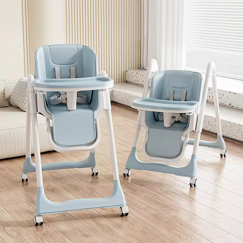 Foldable Booster Dining Baby High Chair - Blue