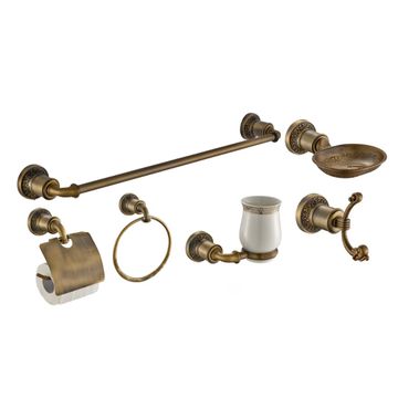 BATHROOM ACCESSORIES 6PC SET - ANTIQUE BRONZE