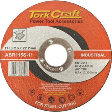 Cutting Disc Industrial Metal 115 X 2.5 X 22.2 Mm