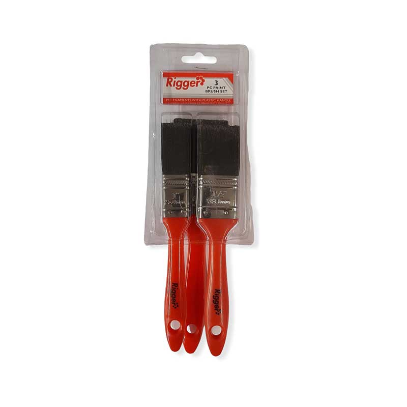 RIGGER Synthetic DIY Paint Brush 3 Piece Set