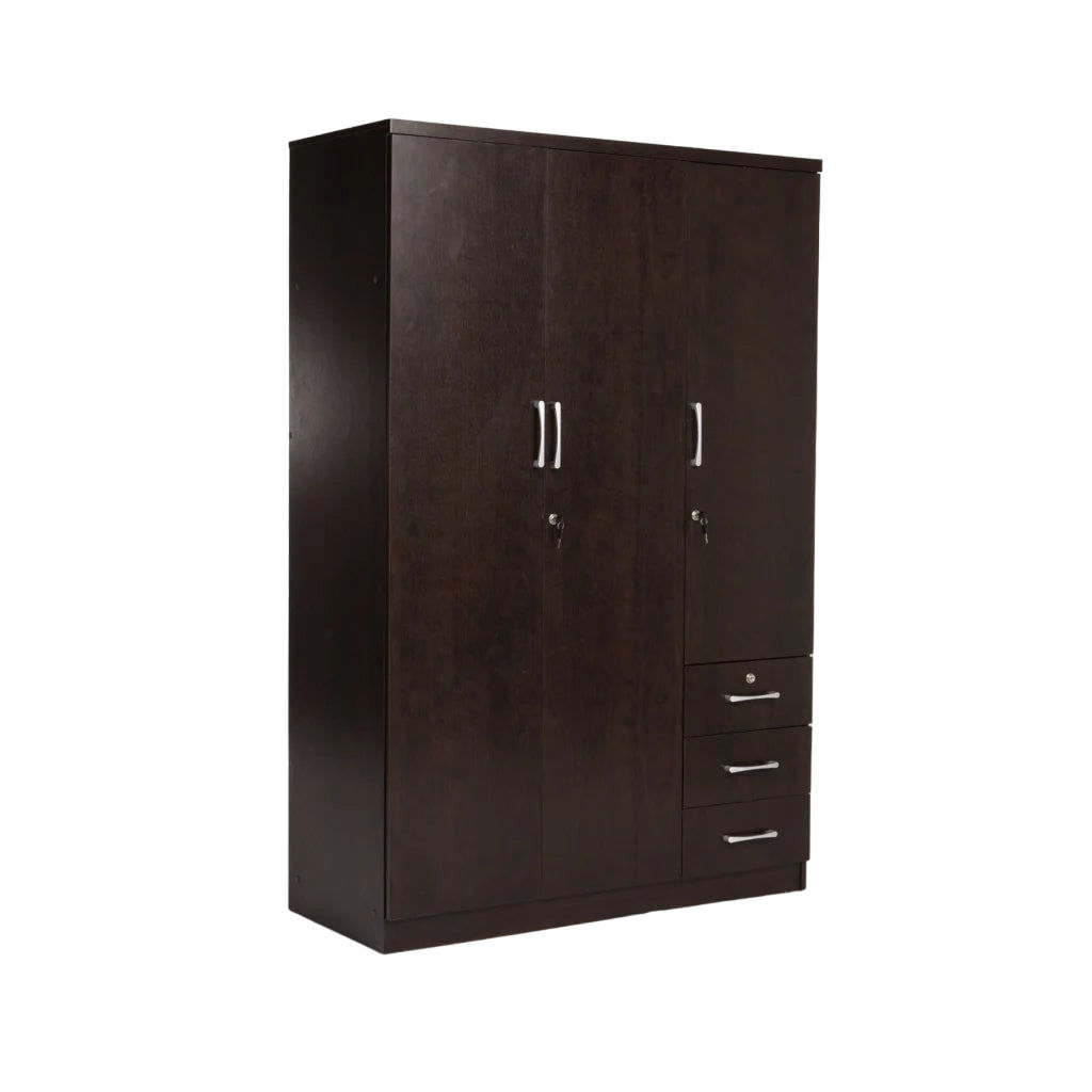 Vividitto - Flory 3 Door 3 Drawer Robe - Wenge