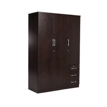 Vividitto - Flory 3 Door 3 Drawer Robe - Wenge