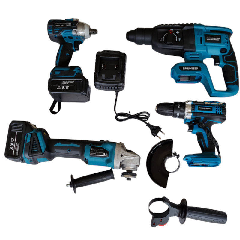 4 in 1 Cordless Power Tool Set. Two Lithium Battery Included