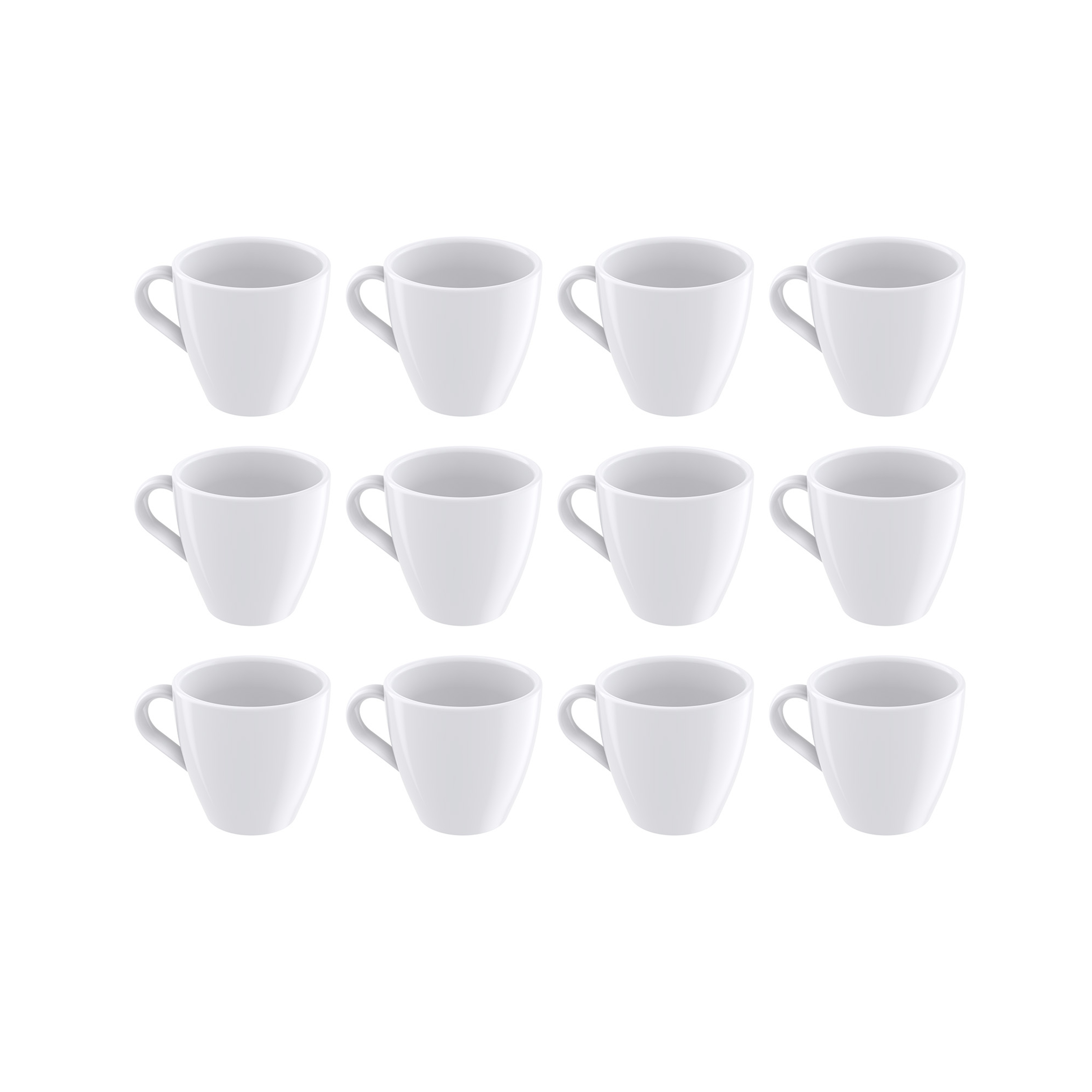 Tramontina 200ml Paola Porcelain Cappuccino Cups- Set of 12