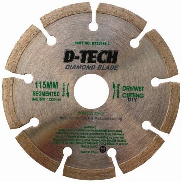 Diamond Blade Segmented Mid. 115x22.23mm - 10 Pack