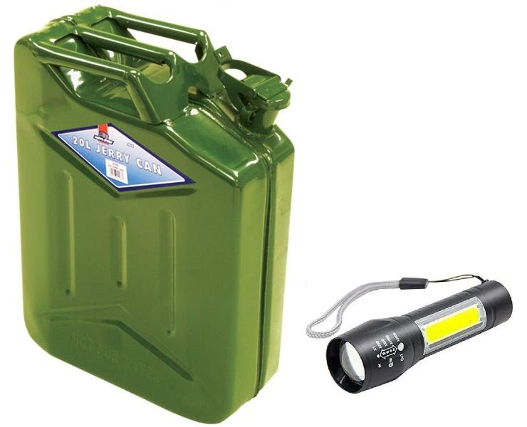 Auto Gear Metal 20L Jerry Can and Torch