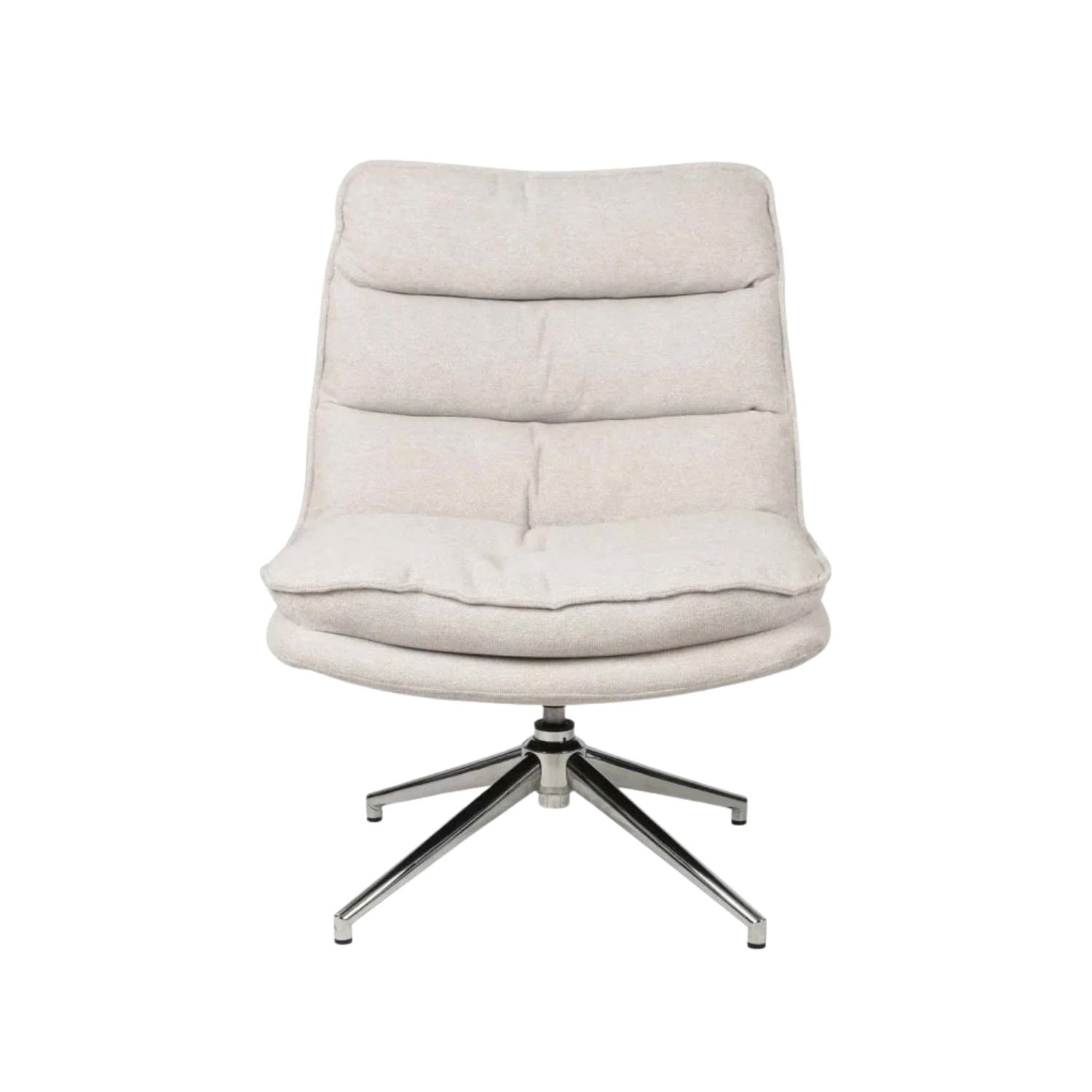 Textured Fabric Swivel Lounge Chair - Oatmeal