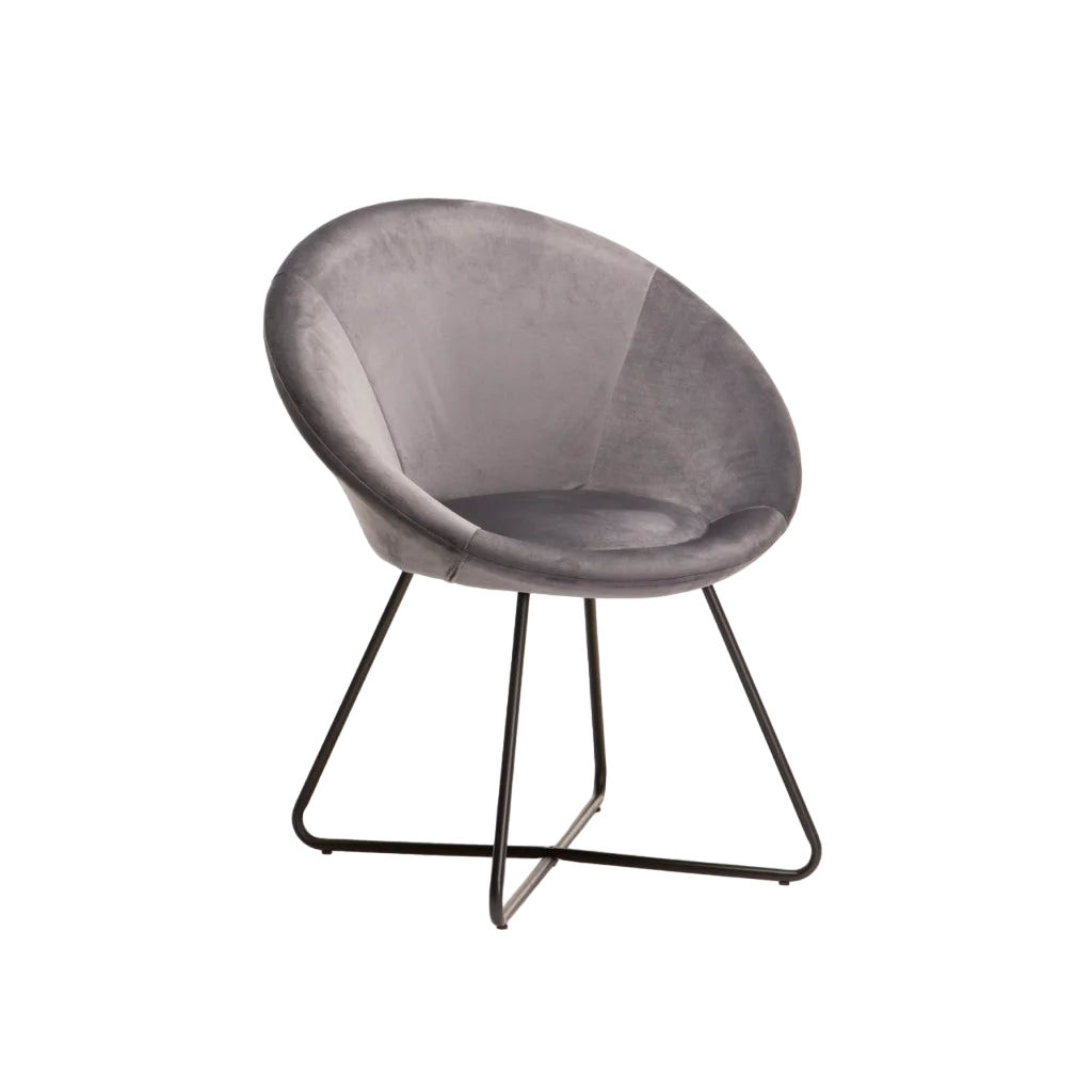 Vividitto - Udaya Velvet Armchair With Black Leg