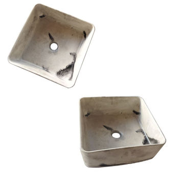 Nguni pattern grey sink 31x31cm