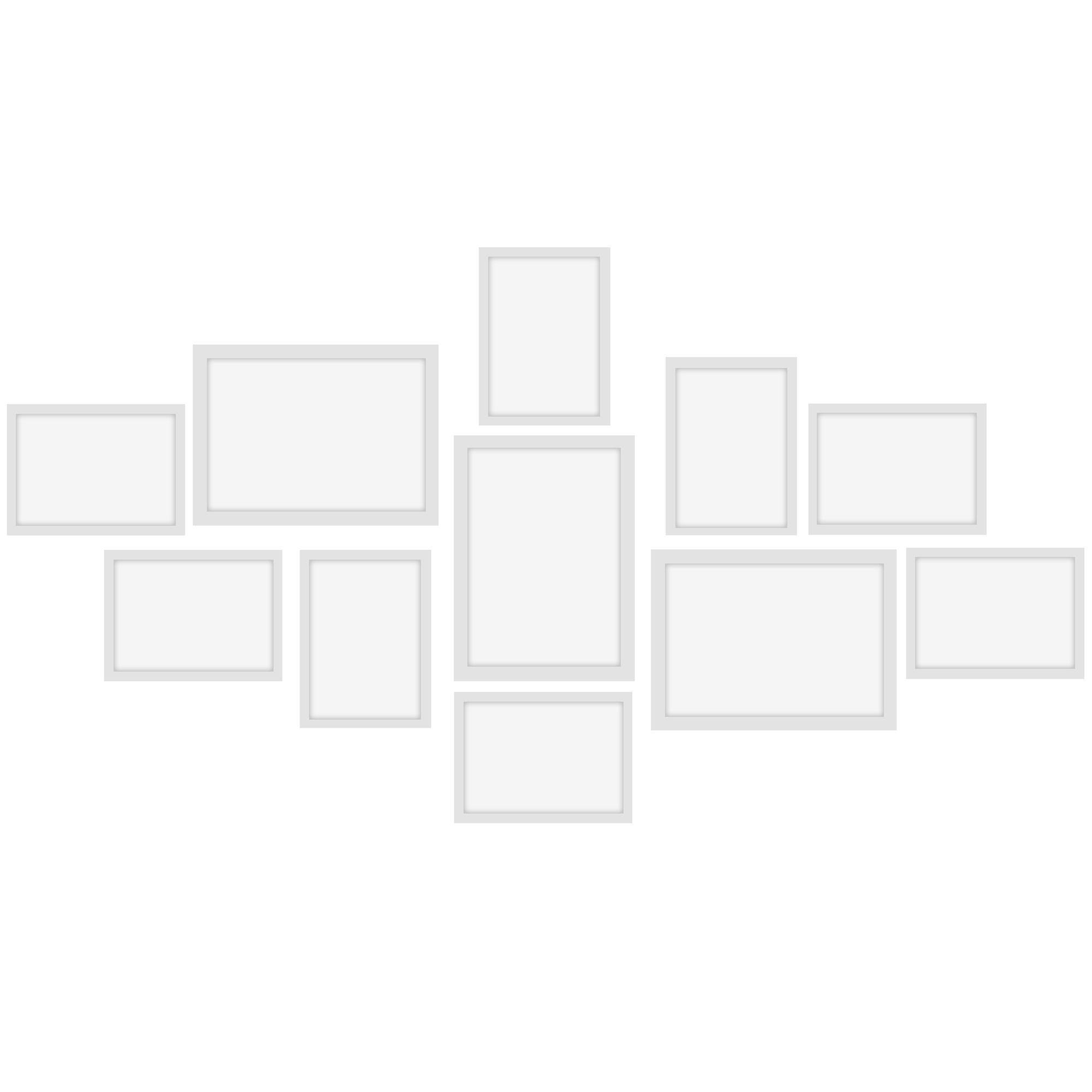 11Pcs Photo Frames Set-White