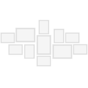 11Pcs Photo Frames Set-White