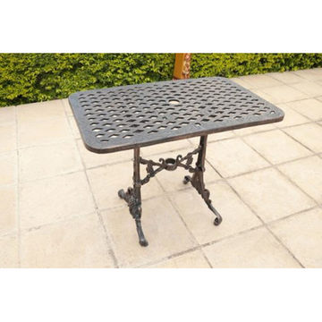 Ageless & Beautiful! Cast Aluminium Patio Table  / Garden Table / Outdoor Table - King Grape  - Rectangle (90cm x 50cm) Tall