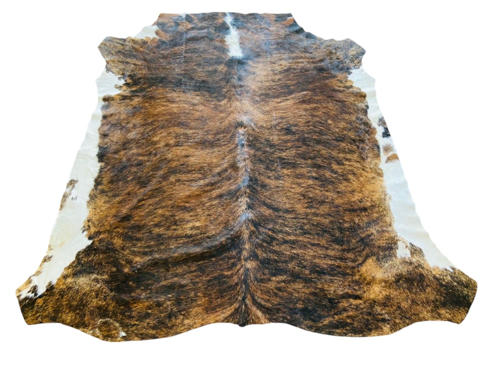 Nguni White and Brown Cow Hide Rug 1,90m X 1,80m