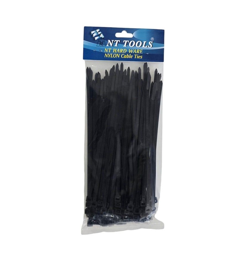 NT TOOLS Cable Ties 5x200mm (100 Pcs) - Black