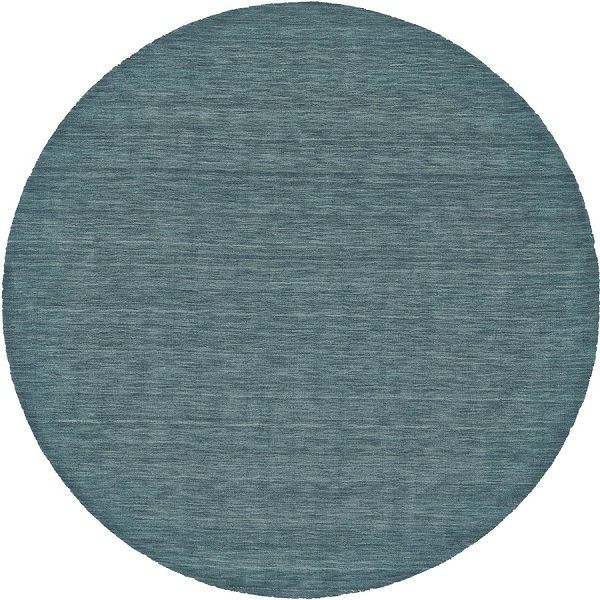 Luna Contemporary Solid Colour Teal Round