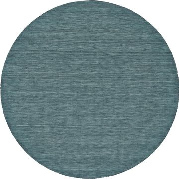 Luna Contemporary Solid Colour Teal Round