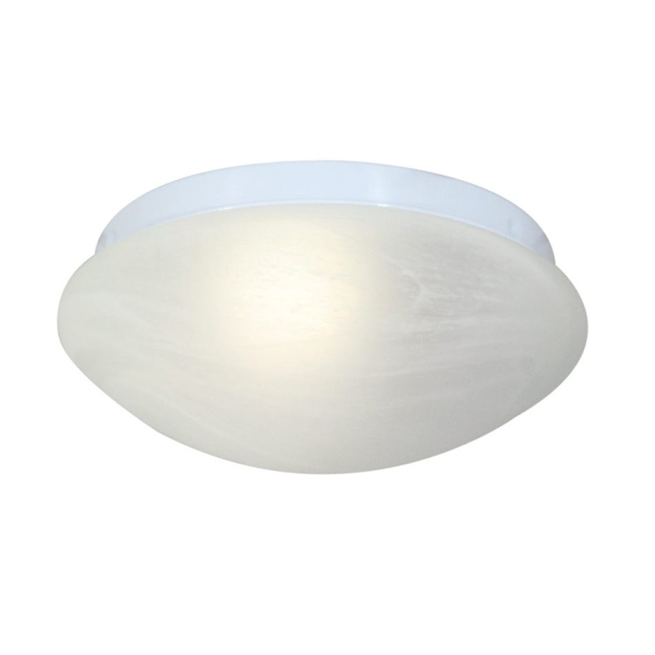 Bathroom Alabaster Ceiling Light 220Mm White - 3 Pack