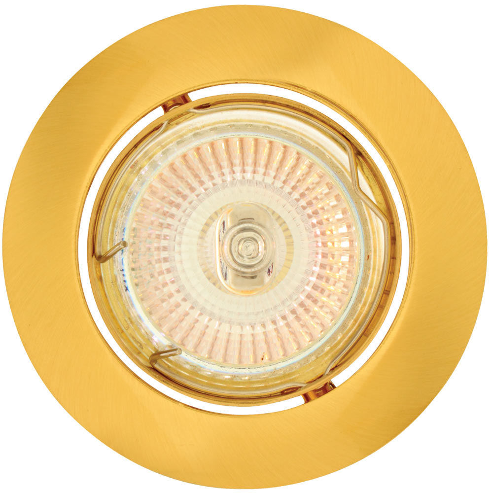 Eurolux - Ti Lights Curved Rim - Downlight - 83mm - Satin Brass - 3 Pack