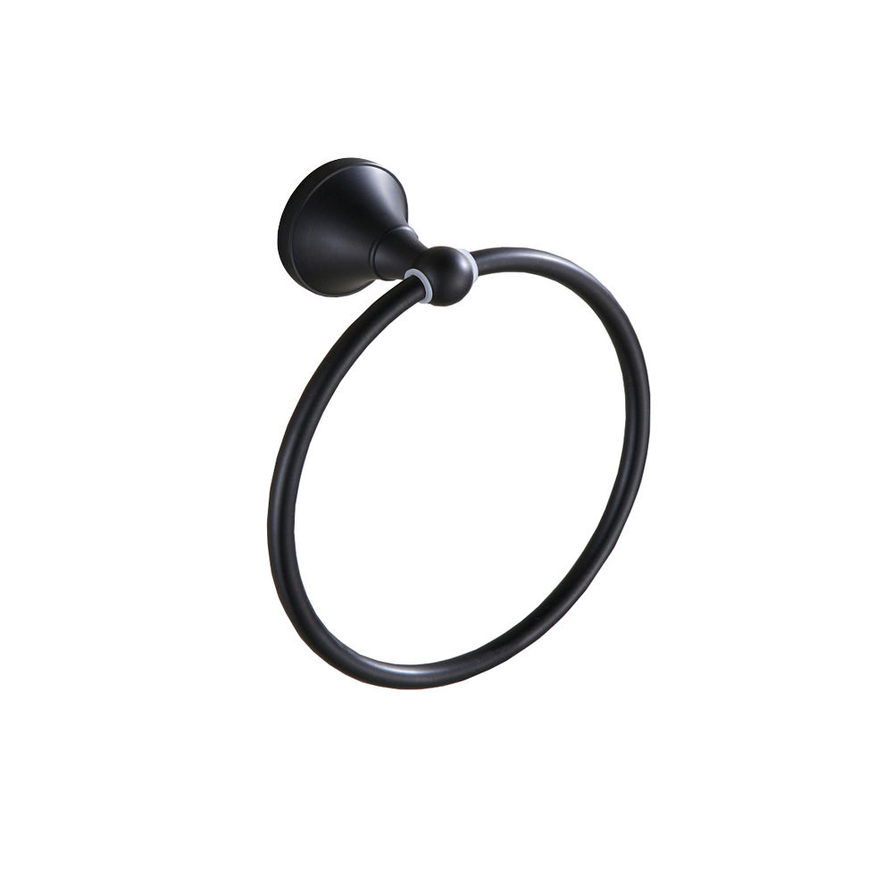 BTB022- Blackened brass towel ring