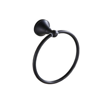 BTB022- Blackened brass towel ring