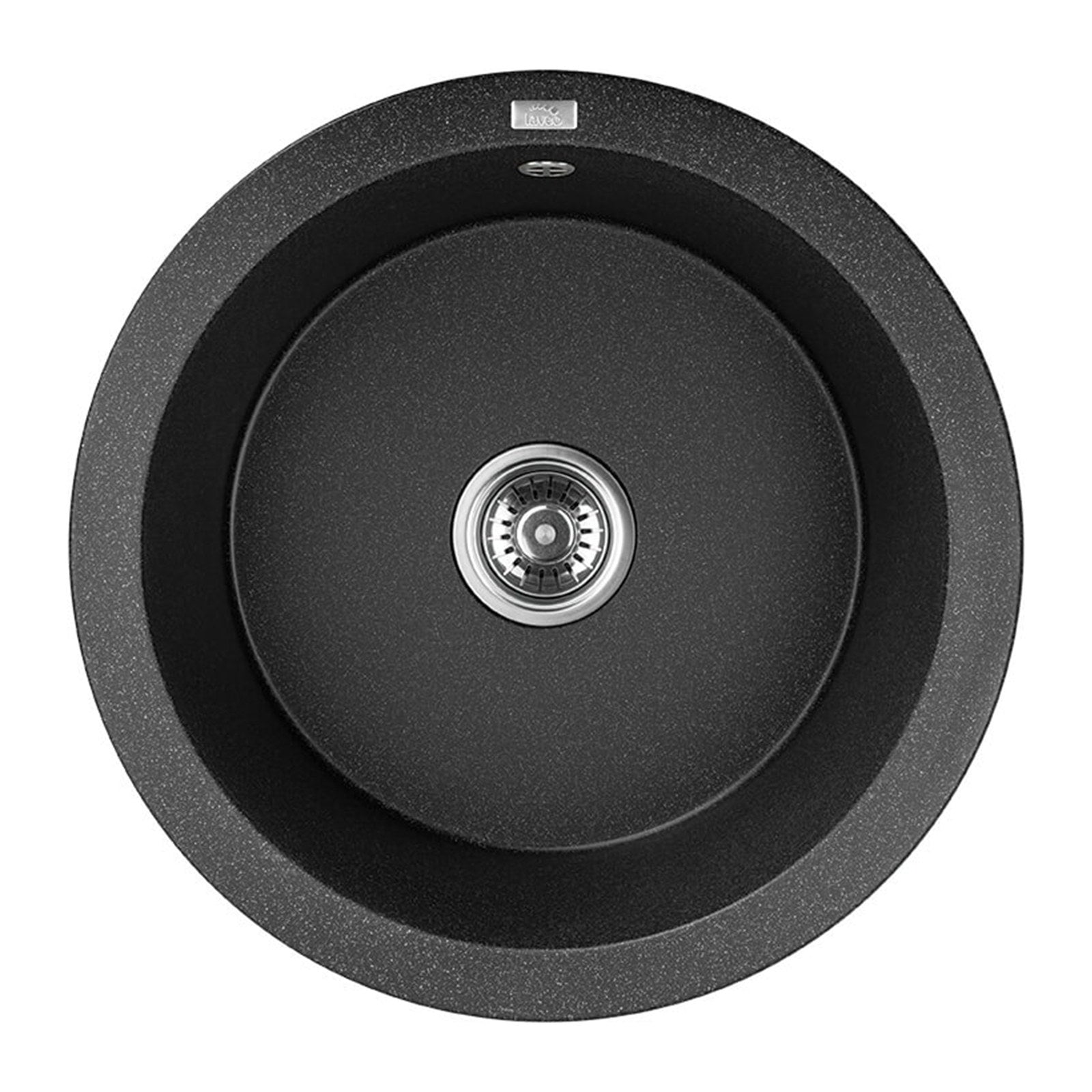 Laveo Dafne 510 Granite Composite Kitchen Sink 1 Bowl - Black (Monochrome)
