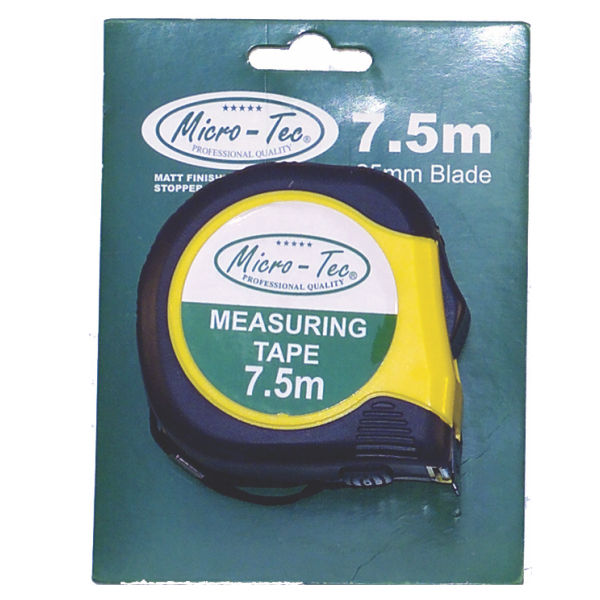 Micro-Tec - Tape Measure 7.5Mt X 25Mm
