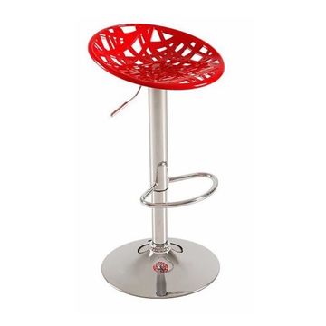 Revolve Swivel Bar Chair – Height-Adjustable – Red