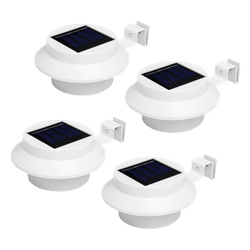 4x pack Solar Gutter & Wall Light